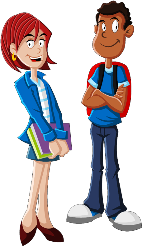 Estudiantes Animados Png - Estudiantes Dibujos Png Clipart (490x800), Png Download