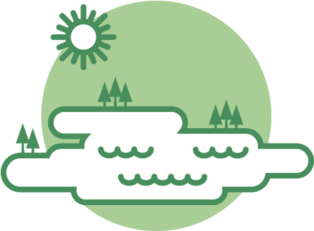 Wilderness Clipart River Flow - Emblem - Png Download (671x486), Png Download