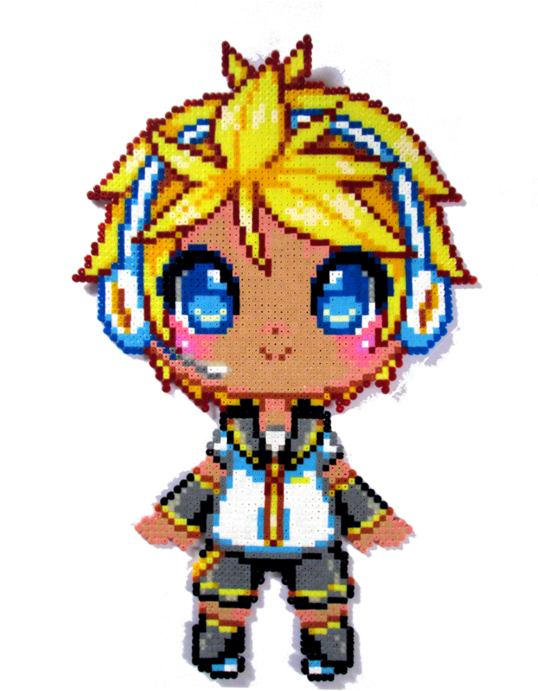 Thought I Would Also Upload A Clean Version Of The - Kagamine Len Pixel Art Clipart (775x996), Png Download