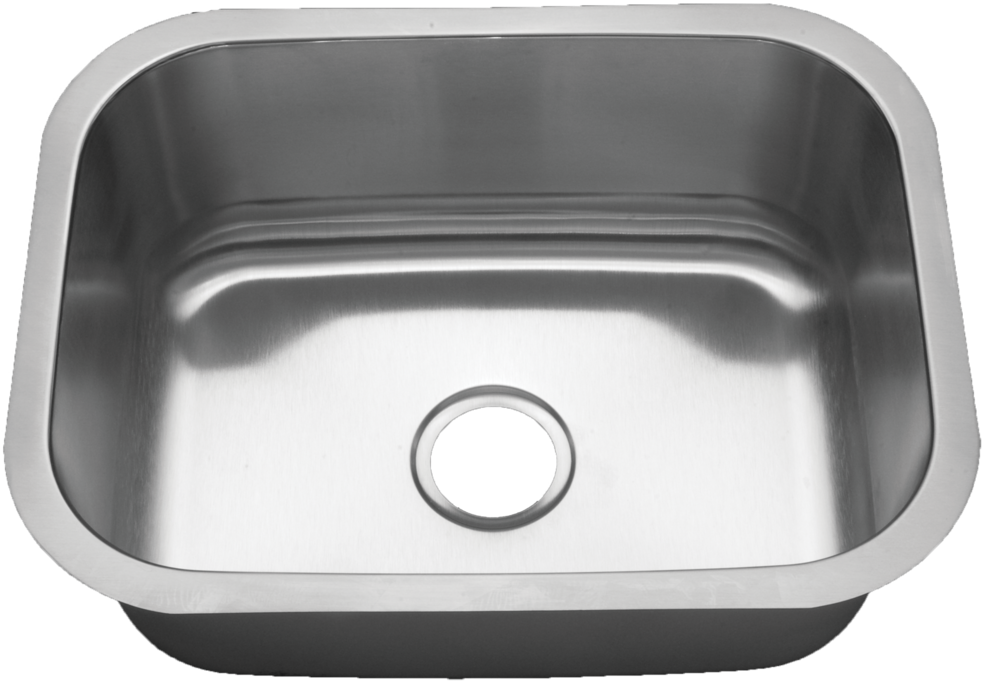 18 Gauge Stainless Steel Medium Single Bowl Sink Blue - Sink Clipart (1000x696), Png Download
