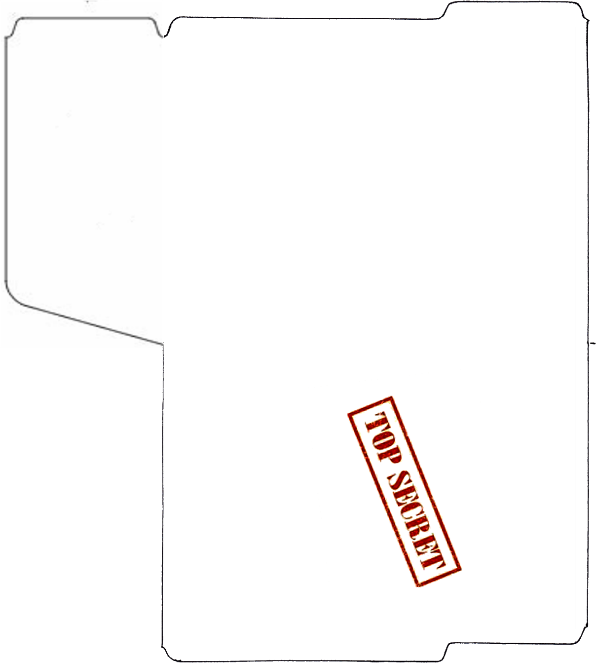 The Invitation Part Gets Stapled Inside The Folder - Top Secret Stamp Clipart (1237x1600), Png Download