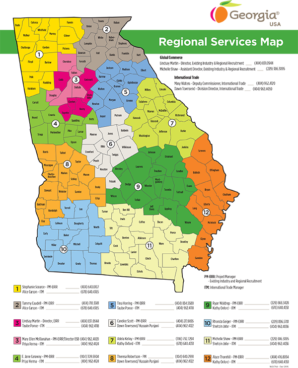 Eirr-map - Georgia Department Of Economic Development Regions Clipart (600x741), Png Download