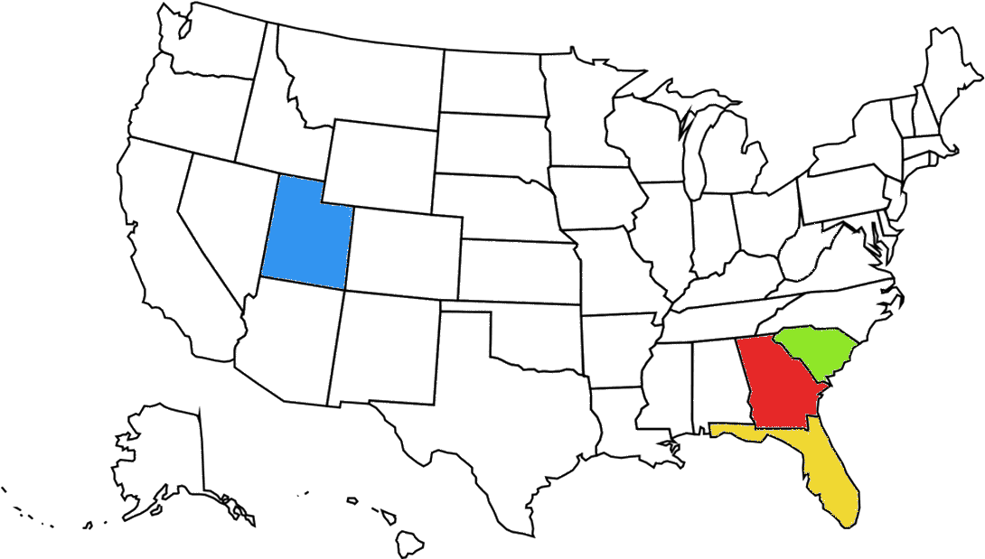 The State Of Autism In The State Of Georgia - United States Map Transparent States Clipart (1170x628), Png Download