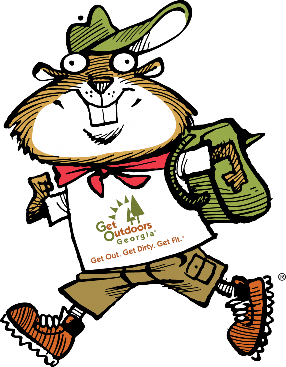 Hiking Gopher - Ga State Parks Logo Clipart (935x1200), Png Download