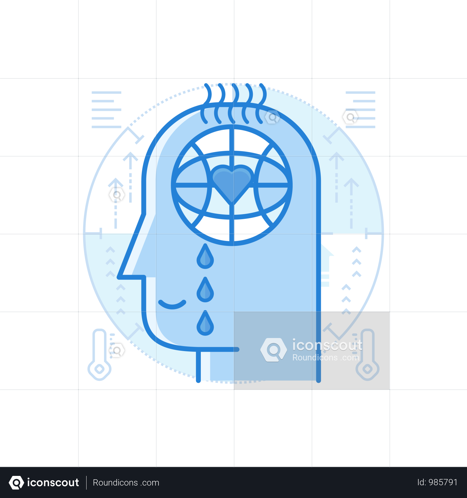 Global Warming Awareness Illustration - Circle Clipart (1500x1600), Png Download