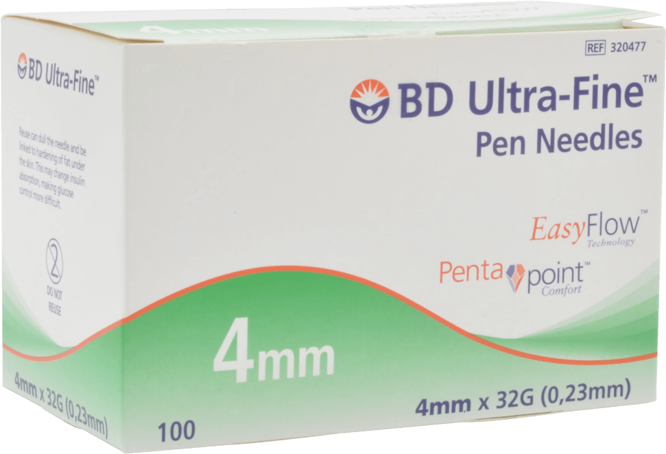 Bd Ultra Fine 4mm 32g Needles - Bd Needles Singapore Clipart (1200x960), Png Download
