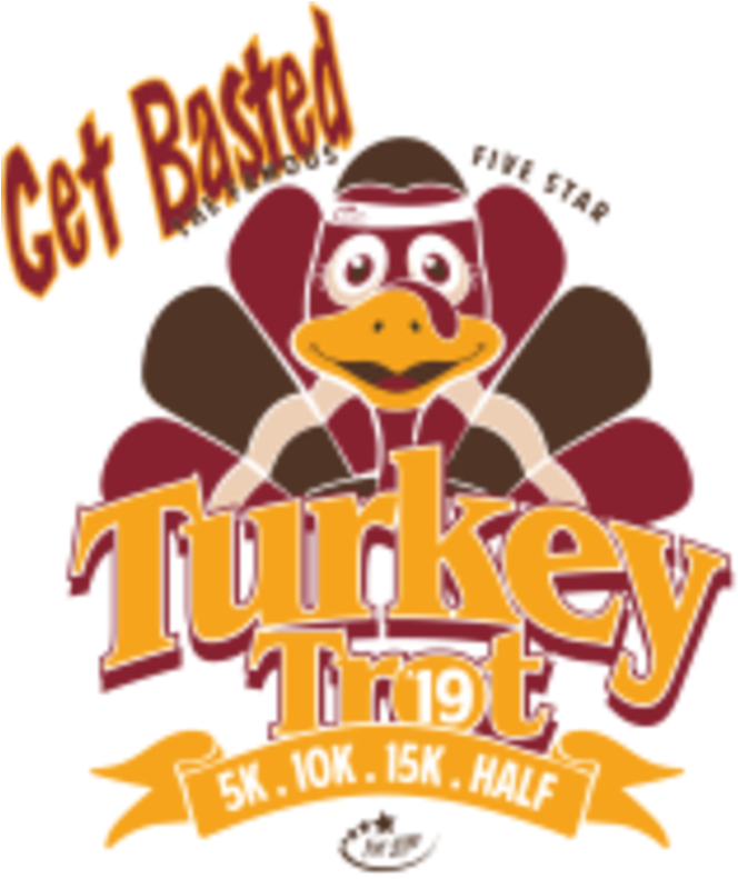 Get Basted Turkey Trot - Turkey Trot Clipart (669x800), Png Download