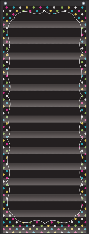 Chalkboard Brights 14 Pocket Daily Schedule Pocket - Colorfulness Clipart (900x900), Png Download