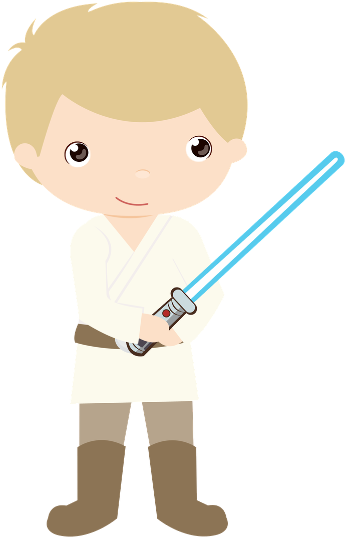 Star Wars - Luke Star Wars Cartoon Clipart (900x1146), Png Download