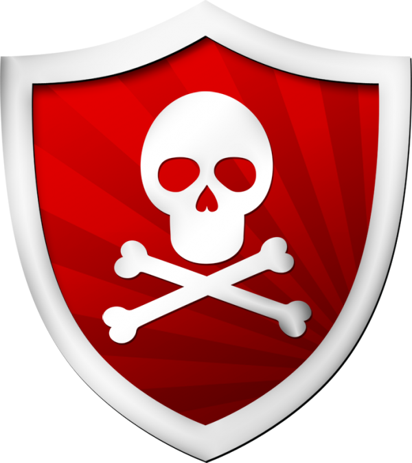 Red Shield With A Skull - Radioactive Biohazard Symbol Clipart (600x674), Png Download
