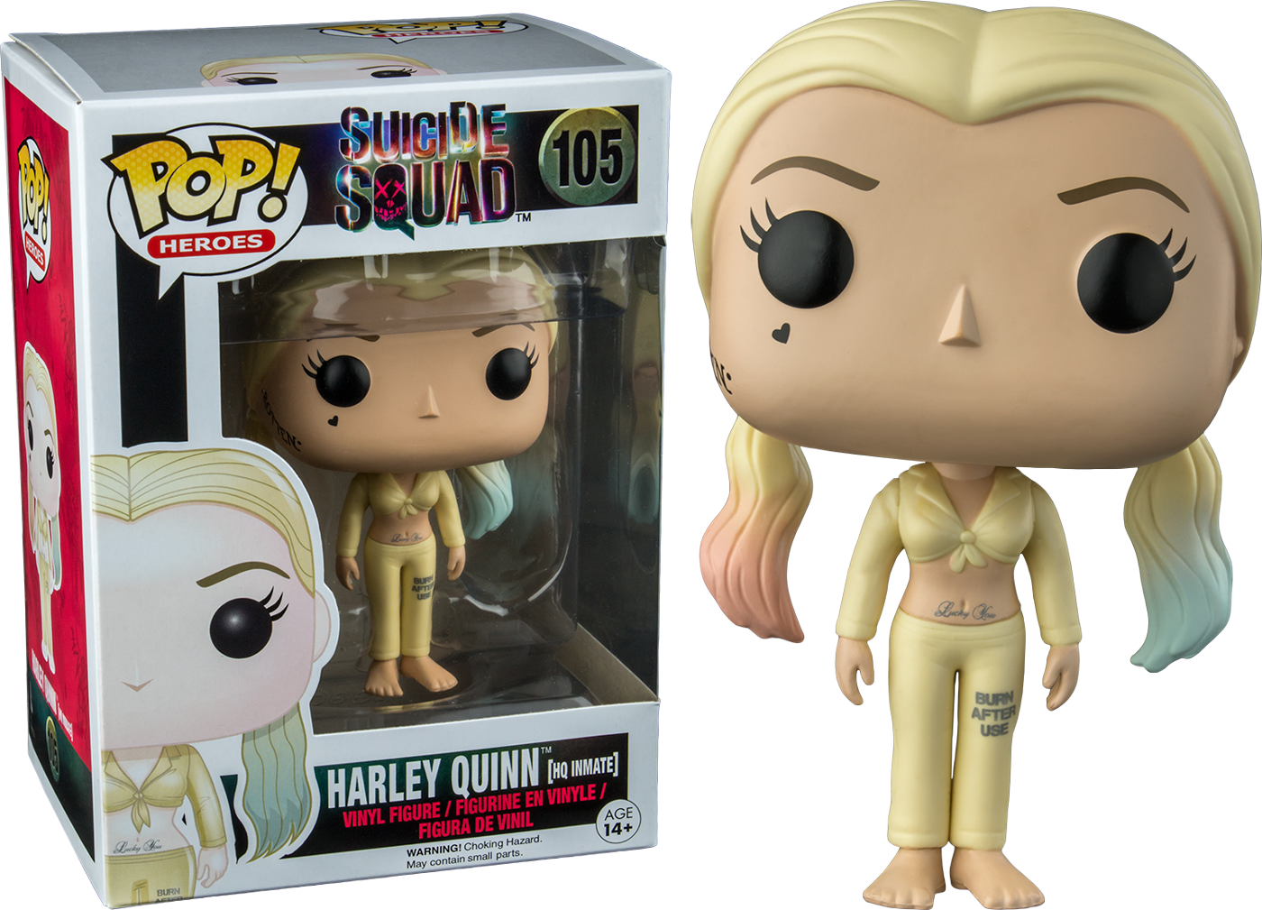 Inmate Harley Quinn Pop Vinyl - Harley Quinn Funko Pop Suicide Squad Clipart (1400x1009), Png Download