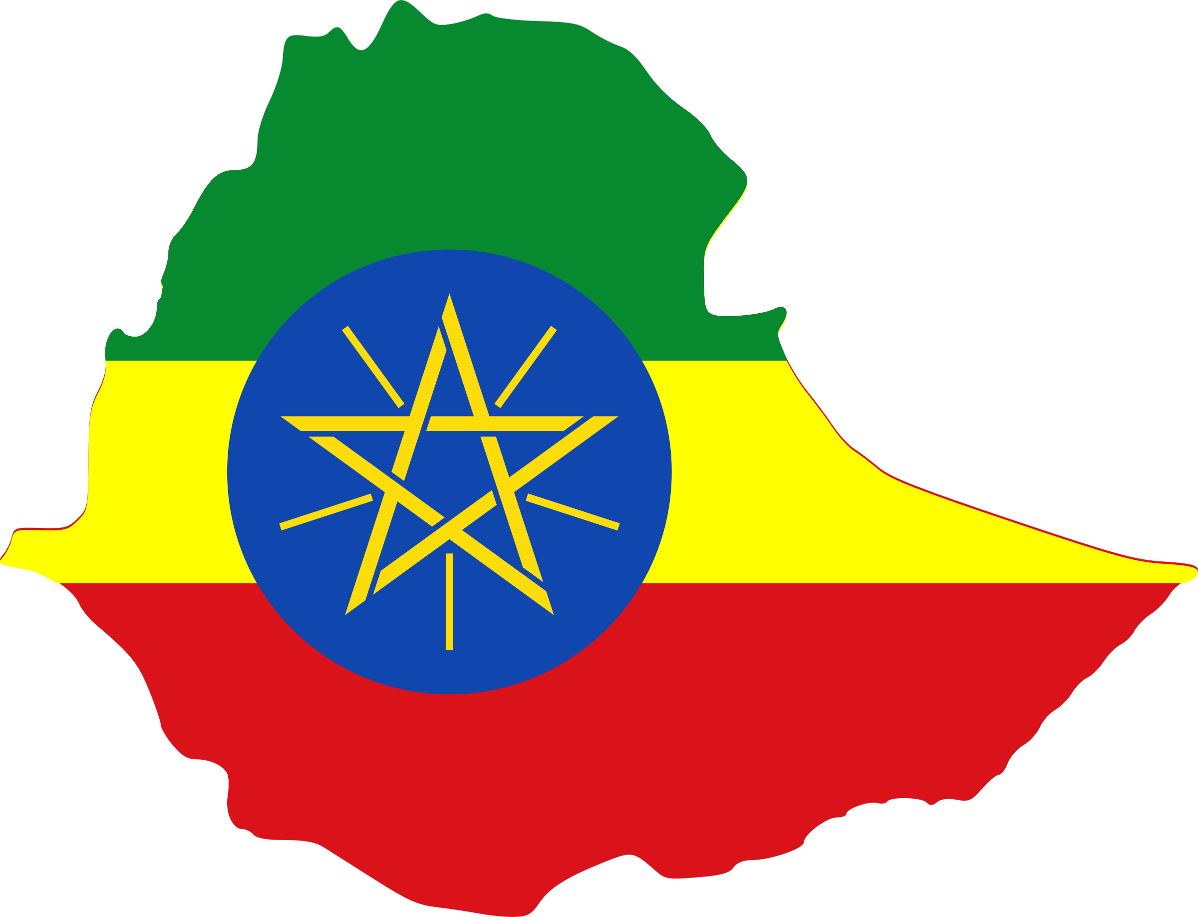 U N Envoy Warns Of Election Risks In War Torn South - Ethiopian Map With The Flag Clipart (2400x1836), Png Download