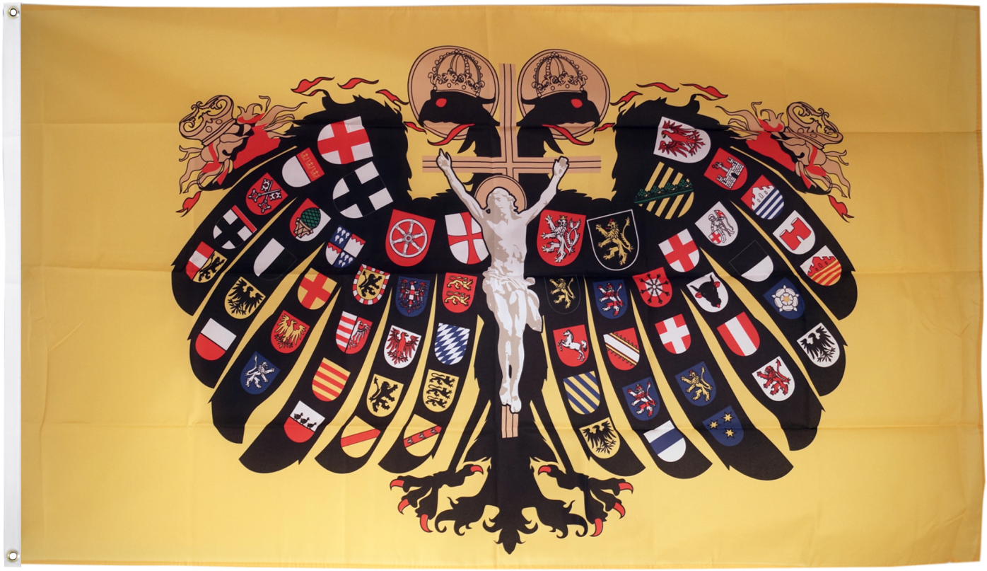 Buy Holy Roman Empire Double Headed Eagle Flags At - Heiliges Römisches Reich Flagge Clipart (1500x997), Png Download