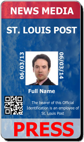 Reporter - News Channel Id Card Design Clipart (600x600), Png Download