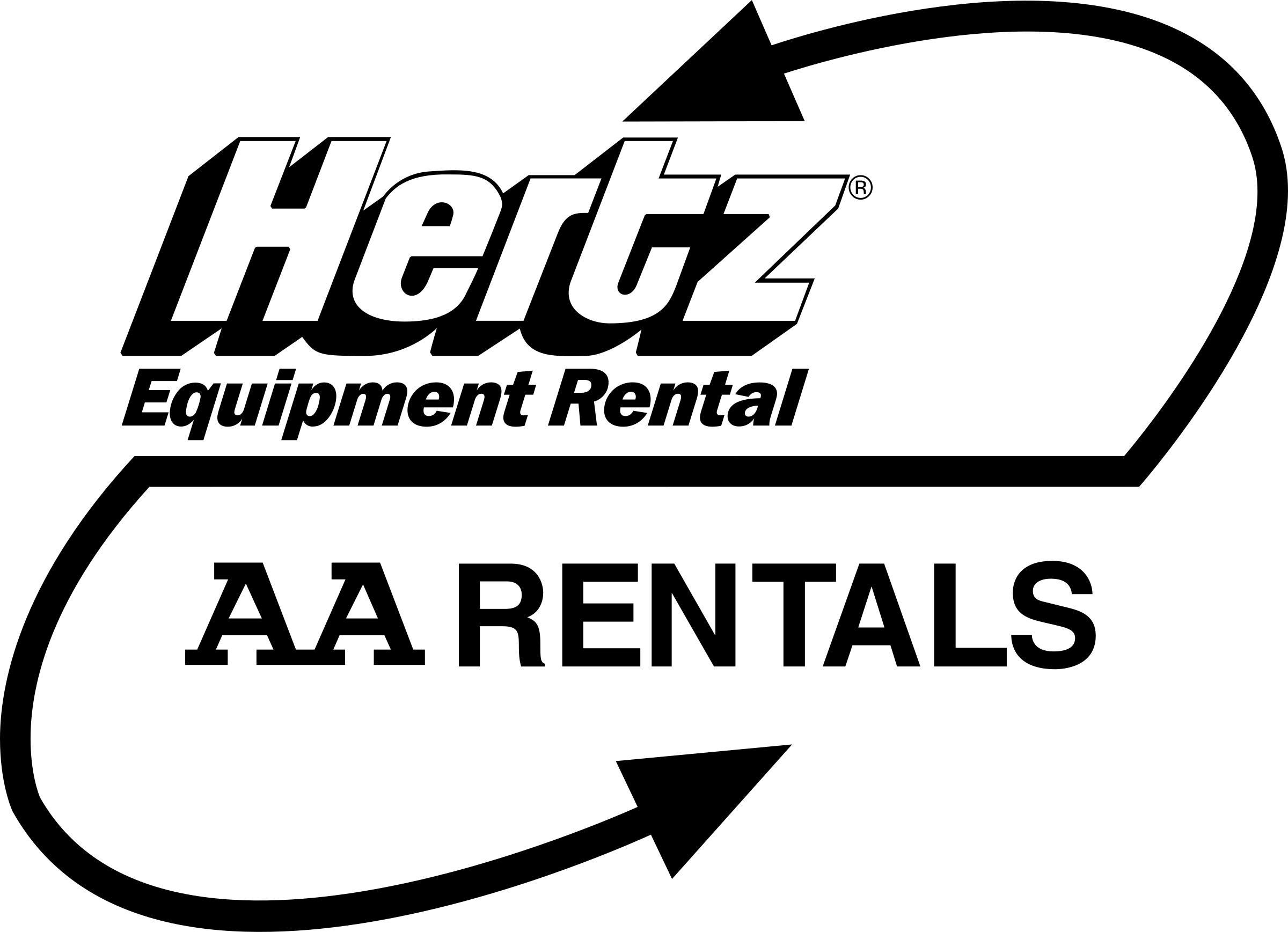 Hertz Aa Rentals Logo Png Transparent - Printing Clipart (2400x1737), Png Download