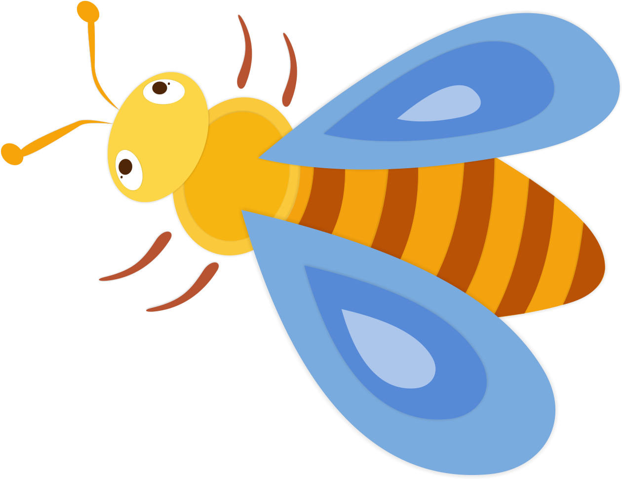 Abeja Diseño De Elementos Dibujos Animados Lindo Insecto - Vector Graphics Clipart (2000x2000), Png Download