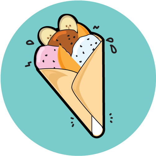 Ice Cream Crepes Clipart (600x601), Png Download
