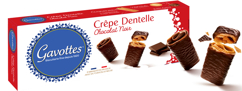 Crêpe Dentelle Dark Chocolate - Gavotte Clipart (960x460), Png Download