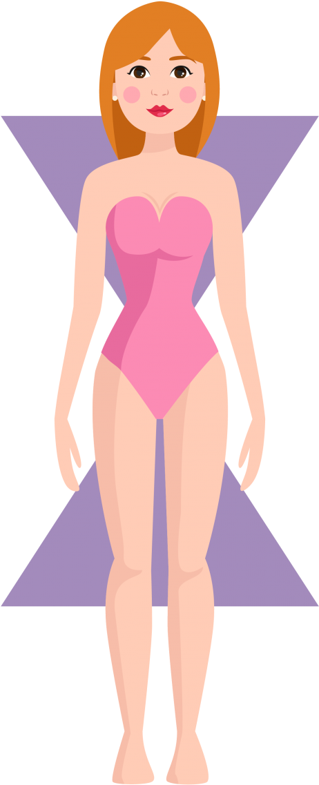 Reloj De Arena Stilizia - Different Body Shapes Clipart (768x1380), Png Download