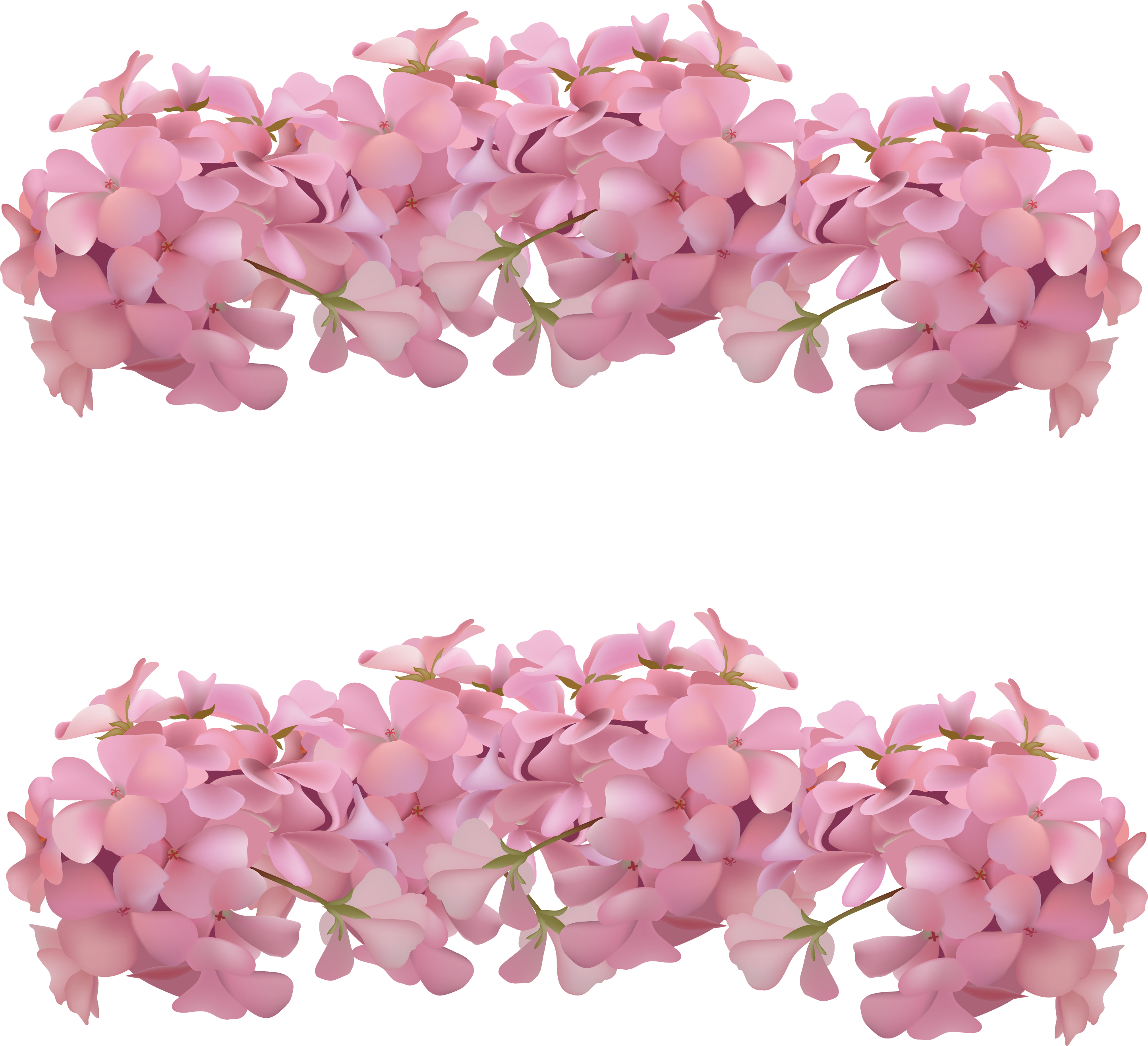 Clip Free Stock Flower Blossom Romantic Decorative - Hydrangea Watercolor Frame Png Transparent Png (2890x2632), Png Download