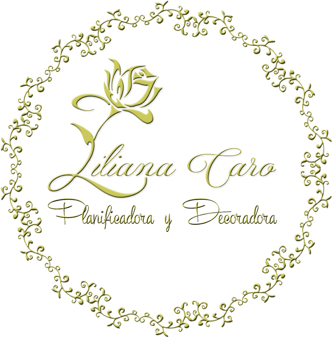 Liliana Caro Decoración Y Planificación De Bodas Y - Round Borders Black And White Clipart (1298x1298), Png Download
