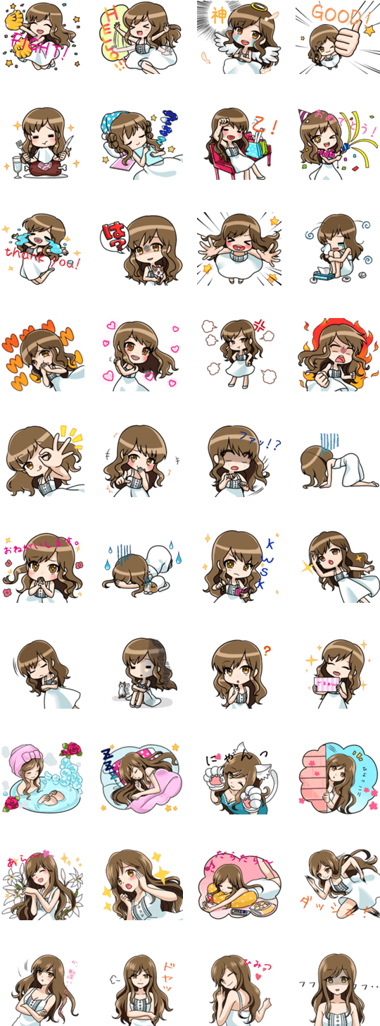 Yusa San Sticker By Yusa San - Bungou Stray Dogs Line Sticker Clipart (562x1500), Png Download