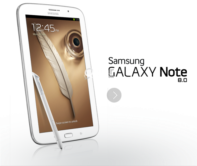 New Samsung Galaxy Note 8 Model 5100 - Samsung Galaxy Note 80 Clipart (630x590), Png Download