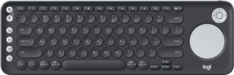 Logitech K600 Tv Keyboard With Integrated Touch Pad - Wireless Keyboard With Touchpad Logitech Clipart (800x470), Png Download