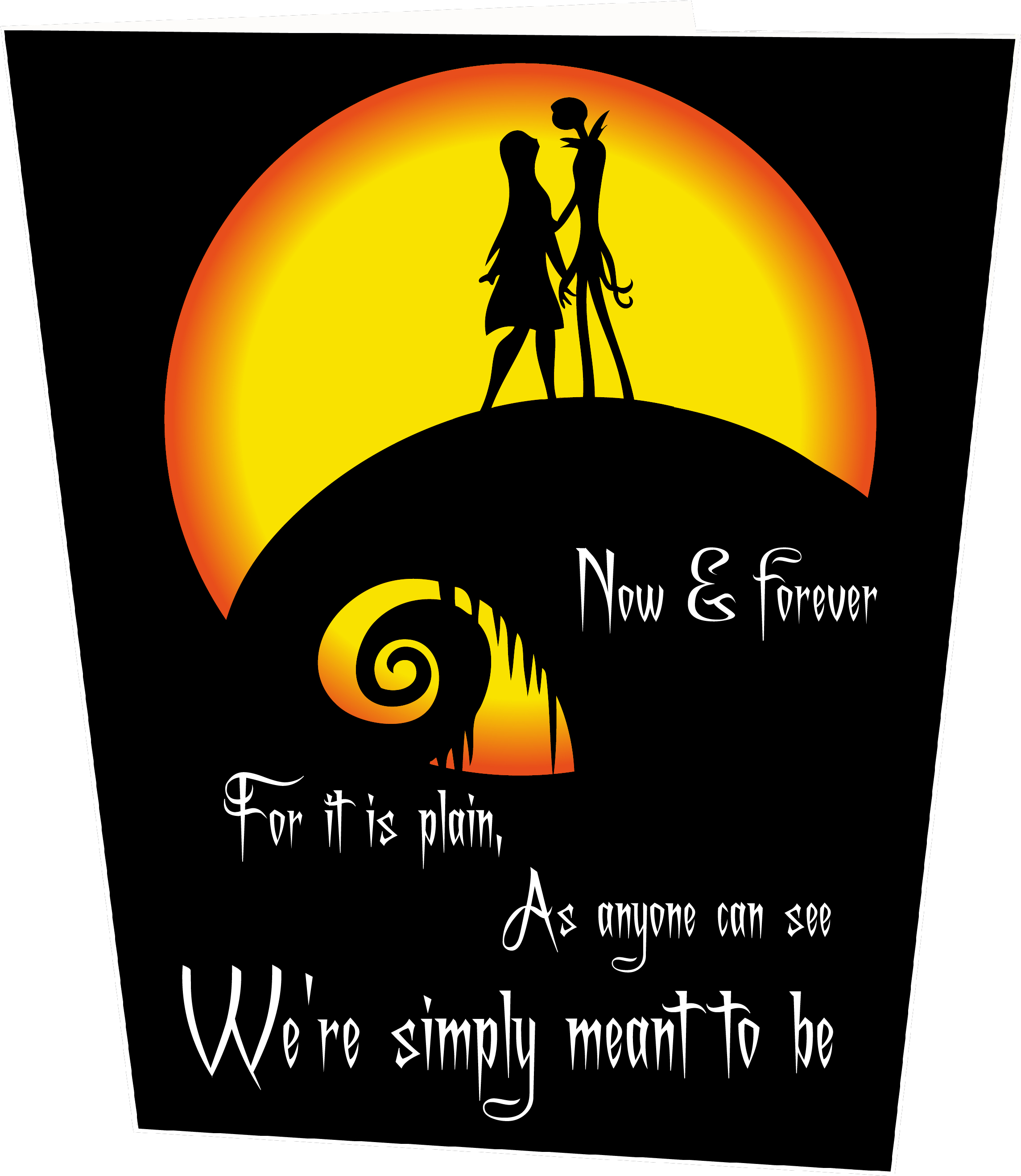 Jack And Sally Png - Nightmare Before Christmas Clip Artimages Transparent Png (2289x2635), Png Download