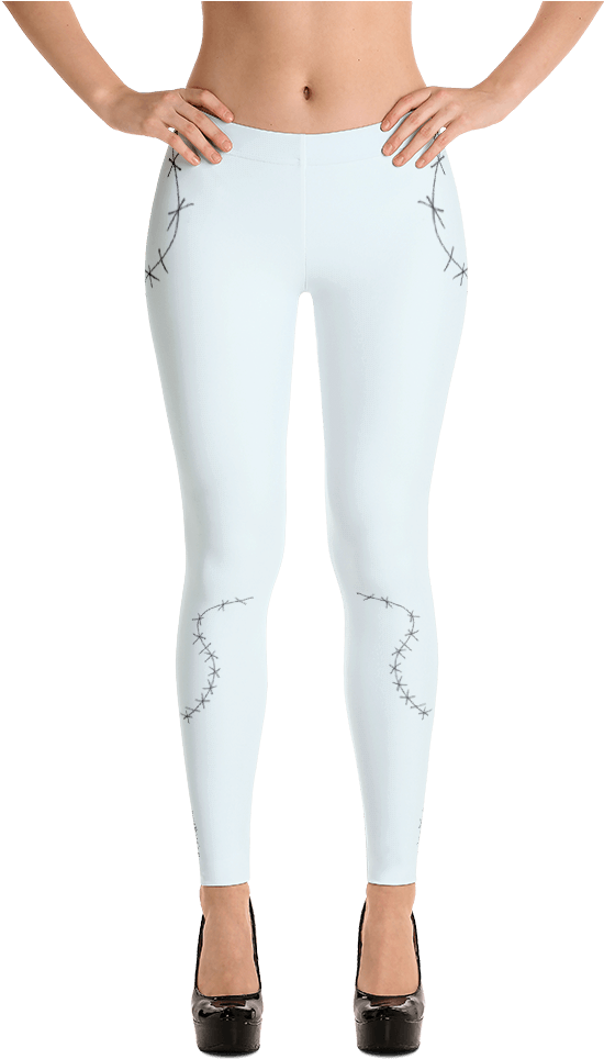 Sally Nightmare Before Christmas Stitched Blue Costume - Leggings Clipart (1000x1000), Png Download