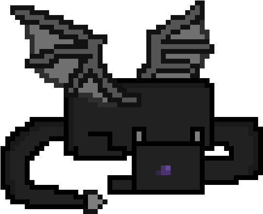 Enderdragon - Pixel Art Minecraft Ender Dragon Clipart (680x480), Png Download