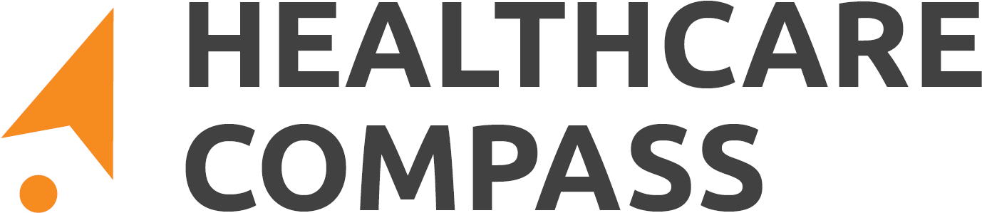Healthcarecompass - Black-and-white Clipart (1483x389), Png Download