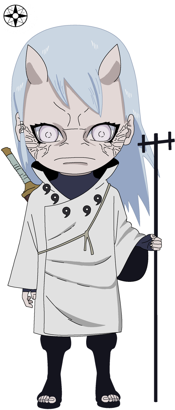 Byakugan Activated By Senjuclan - Hamura Otsutsuki Manga Clipart (584x1367), Png Download