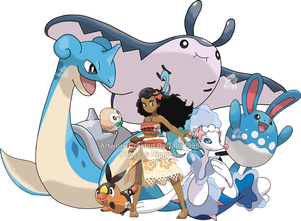 Pokemon Team Clipart > > 480,25kb - Moana Pokemon - Png Download (1023x753), Png Download