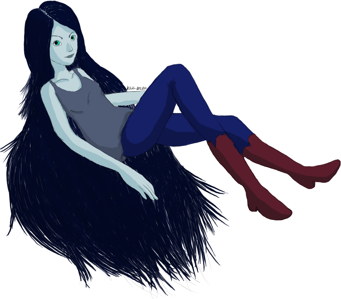 Marceline The Vampire Queen - Illustration Clipart (1200x1082), Png Download
