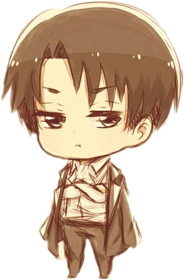 #levi Ackerman #attackontitan #naklejka #chibi #cute - Levi Anime Clipart (368x560), Png Download