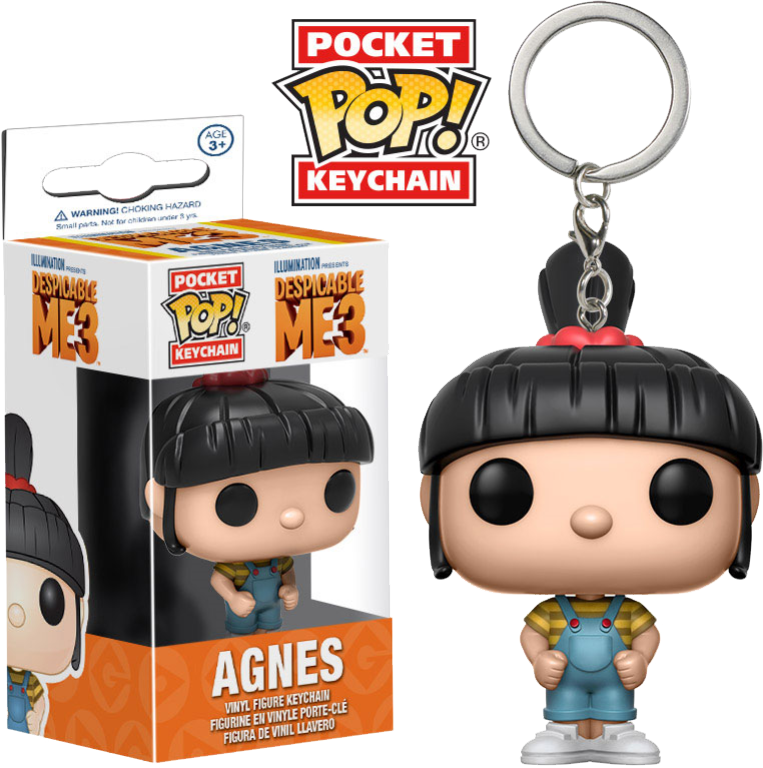 Keychain Despicable Me Agnes Dm3 - Despicable Me Agnes Pop Clipart (763x768), Png Download