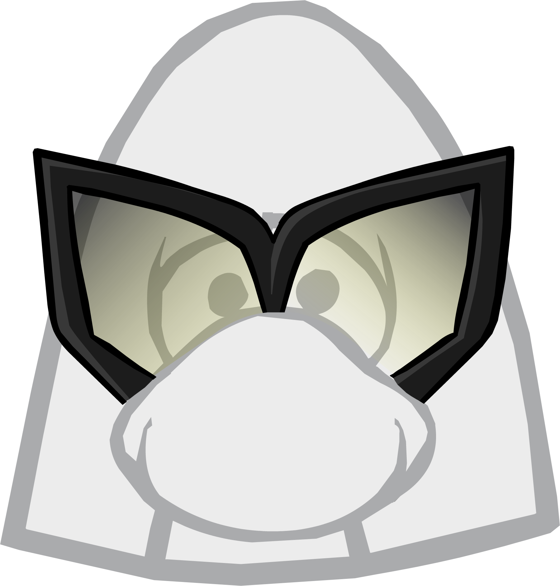 Black Mask Clothing Icon Id - Club Penguin Earth Hat Clipart (1798x1883), Png Download