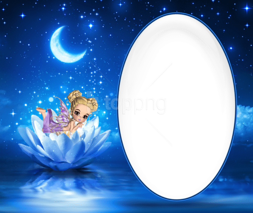 Free Png Cute Night Fairy Transparent Kidsframe Background - Lotus Flower In Space Clipart (850x714), Png Download
