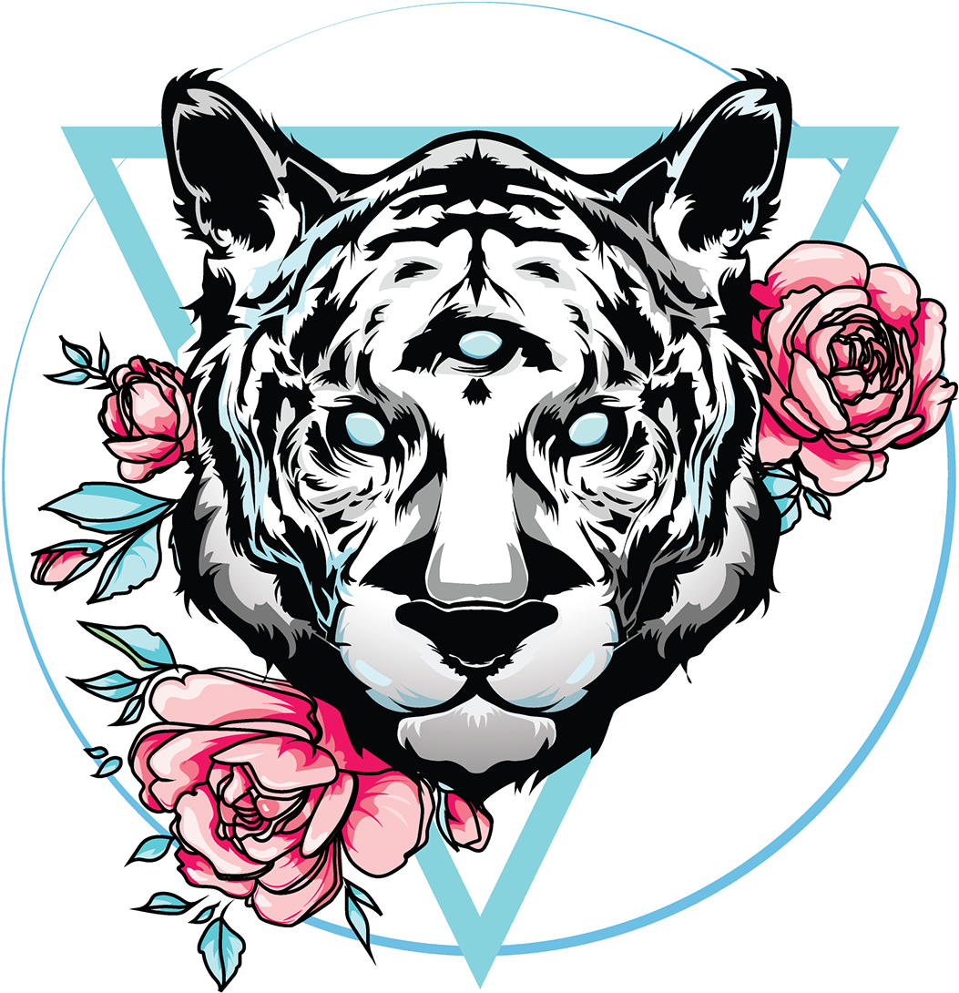 Logo For Tattoo Studio "tihaya Tattoo" On Behance Tattoo - Тигр С Тремя Глазами Clipart (1400x1400), Png Download