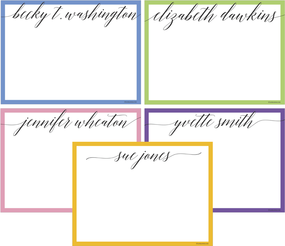 Calligraphy Notecard Set - Handwriting Clipart (1050x1050), Png Download
