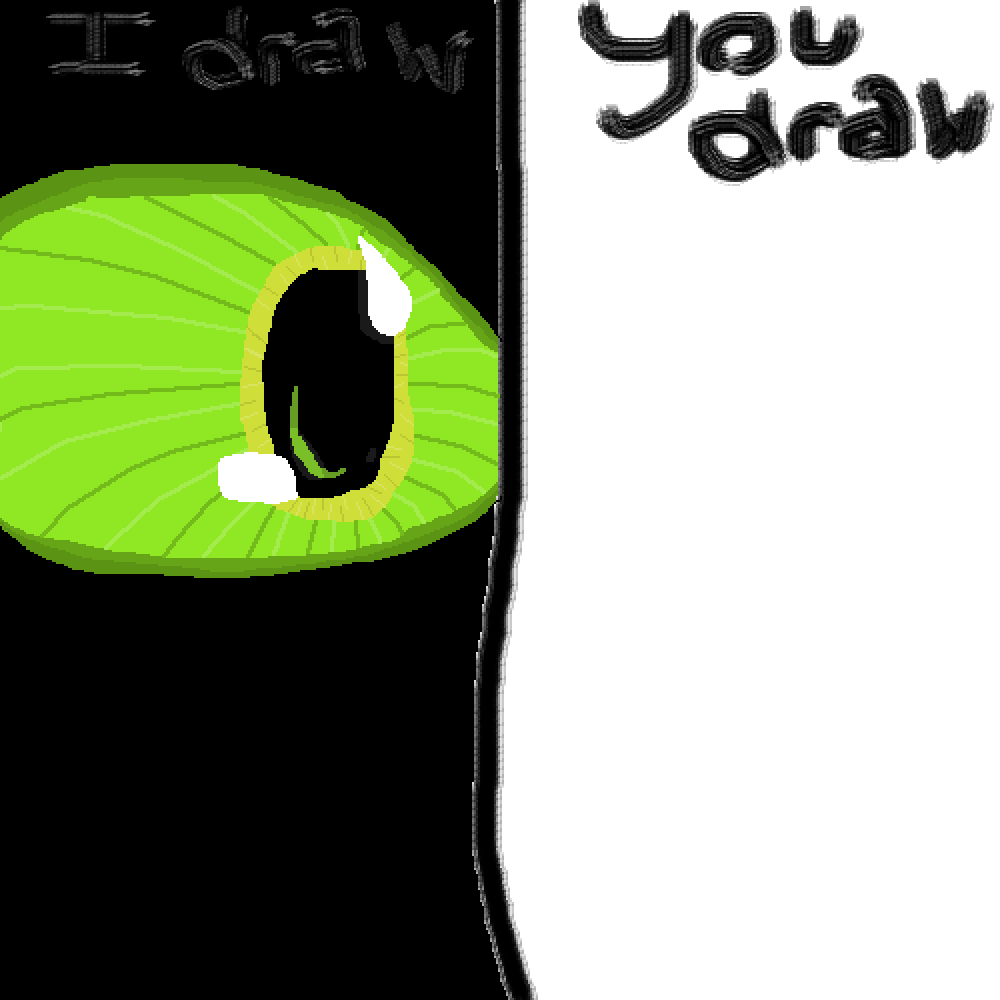 I Draw/you Draw Dragon Eye - Illustration Clipart (1000x1000), Png Download