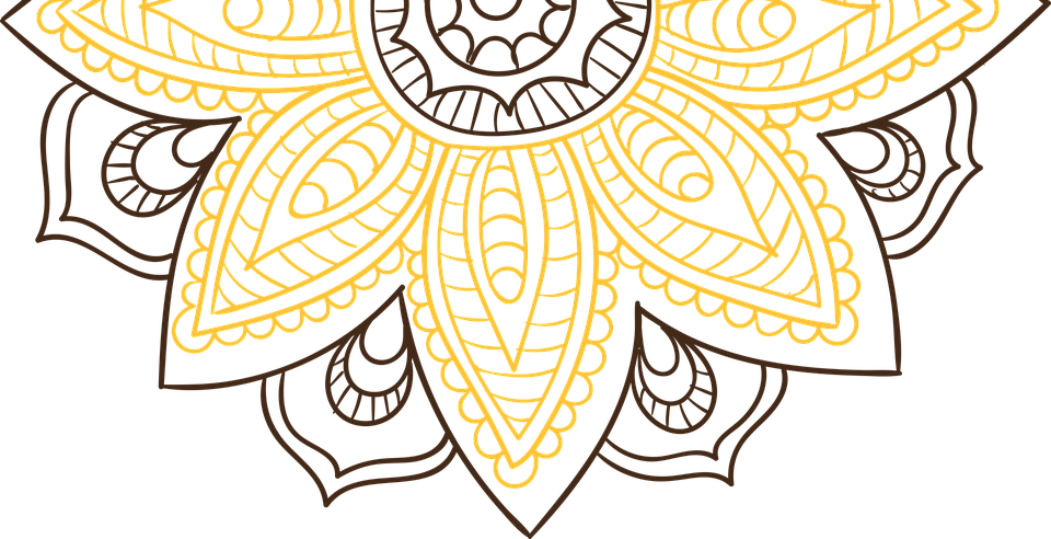 Fancy-png 258347 - Mandala Png Color Clipart (960x492), Png Download