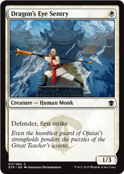 Foil Dragon's Eye Sentry English Dragons Of Tarkir - Rpg Monk Clipart (560x560), Png Download