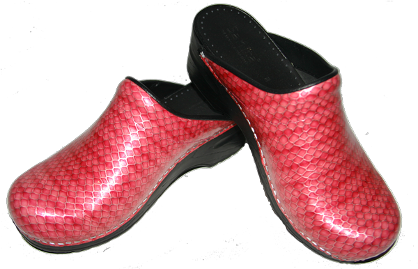 Pink Snake Clogs - Slip-on Shoe Clipart (600x600), Png Download