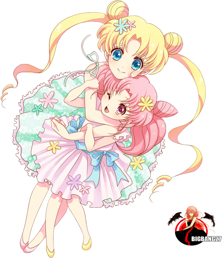 Usagi Png - Sailor Moon And Daughter Clipart (848x942), Png Download