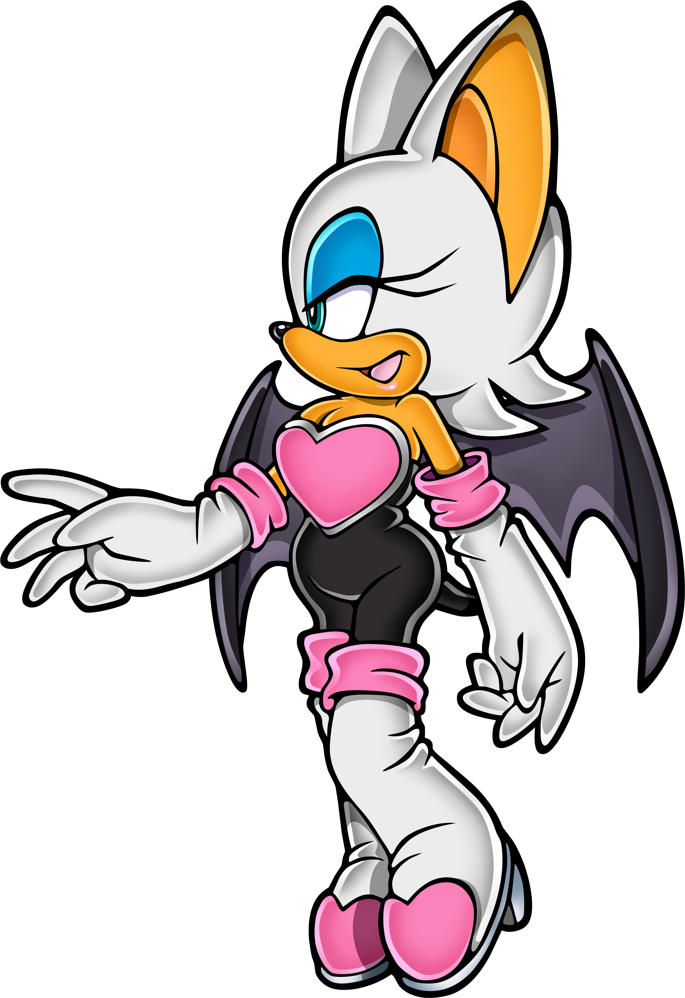 Sa2b Rouge02 - Rouge Sonic Adventure 2 Artwork Clipart (2998x4301), Png Download