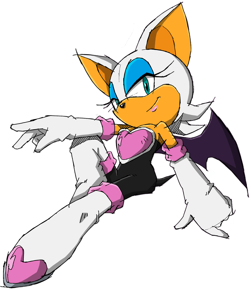 Rouge With Friend - Rouge The Bat Sonic Channel Clipart (987x1134), Png Download