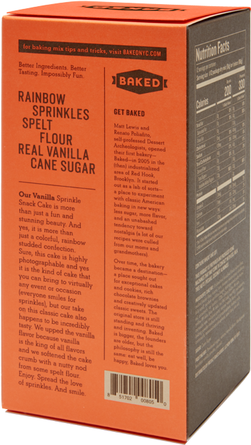 Vanilla Sprinkle Snack Cake - Box Clipart (1345x760), Png Download