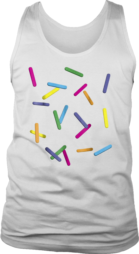 Rainbow Sprinkles Ice Cream Simple T Shirt Costume - Shirt Clipart (1024x1024), Png Download